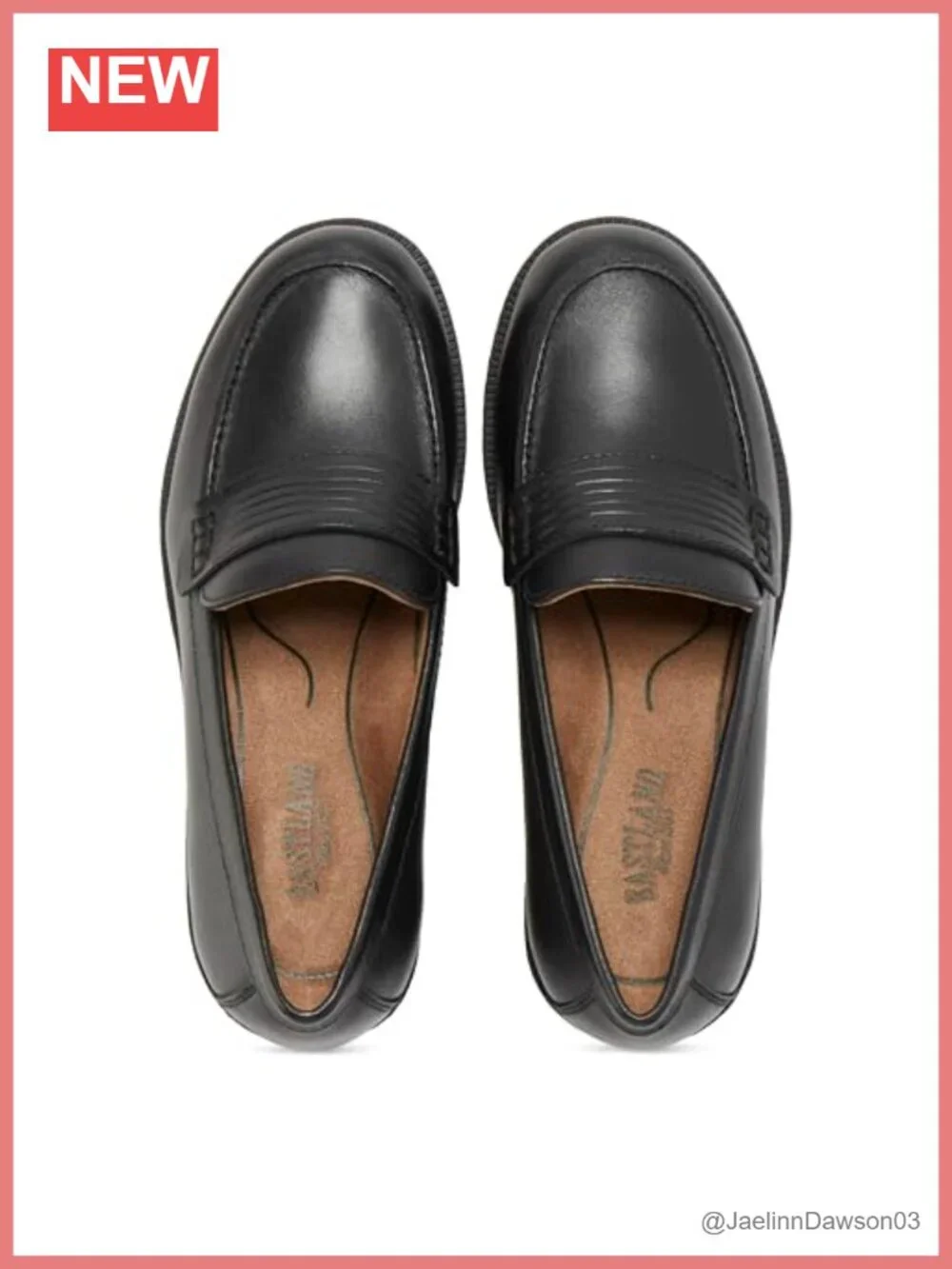 Women's Leather Penny Loafer Block Heel Slip-On Classic Comfy